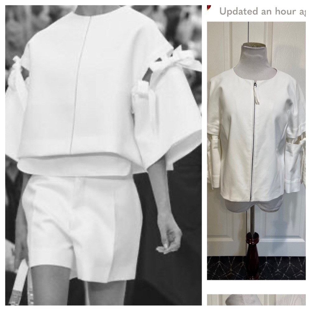 Carlisle Collection white cut out sleeve jacket